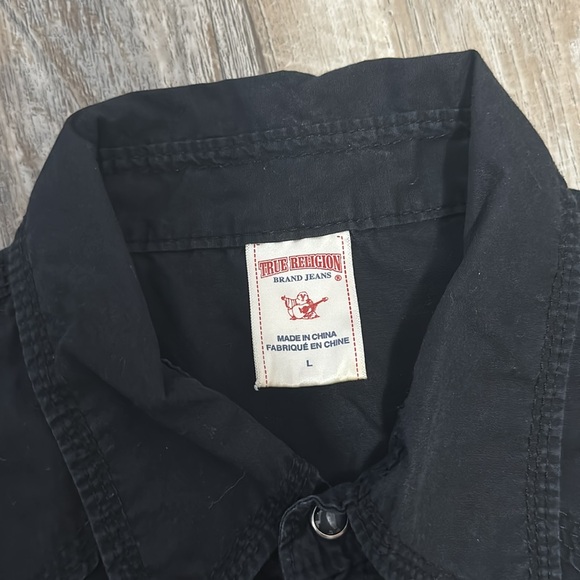 True religion button up long sleeve shirt size Large - Picture 3 of 5